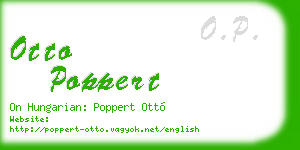 otto poppert business card